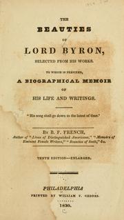 Cover of: The beauties of Lord Byron