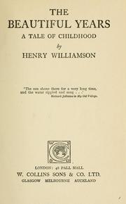 The beautiful years by Henry Williamson