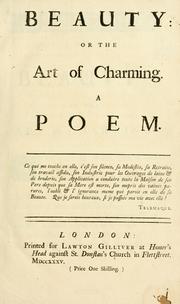 Cover of: Beauty:  or The art of charming. by Robert Dodsley