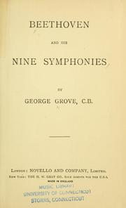 Cover of: Beethoven and his nine symphonies