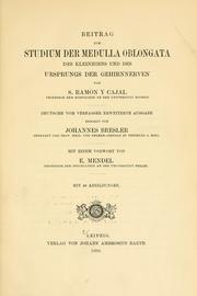 Cover of: Beitrag zum Studium der Medulla Oblongata, des Kleinhirns und des Ursprungs der Gehirnnerven