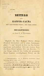 Cover of: Beitrag zur Kaefer-Fauna der Aleutischen Inseln, der Insel Sitkha und Neu-Californiens