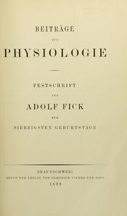 Beiträge zur Physiologie