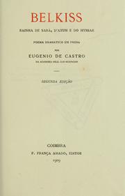 Cover of: Belkiss by Eugénio de Castro