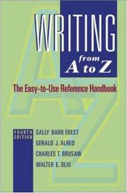 Cover of: Writing from A to Z