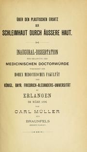 Cover of: Über den plastischen Ersatz der Schleinhaut durch äussere haut