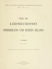Cover of: Über die Karbonbrachiopoden Spitzbergens und Beeren Eilands. by Carl Johan Josef Ernst Wiman
