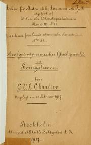 Cover of: Über hydrodynamisches Gleichgewicht in Sternsystemen. by Carl Vilhelm Ludvig Charlier