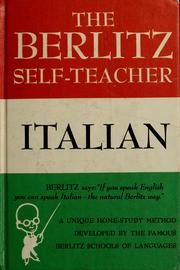 Cover of: The Berlitz Self-Teacher: Italian.
