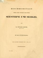 Cover of: Beschreibungen neuer oder weniger bekannter Seesterne und Seeigel.