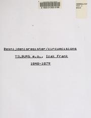 Besnijdenisregister/circumcisions Tilburg e.o., Izak Frank, 1848-1879