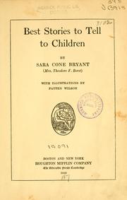 Cover of: Best stories to tell to children by Sara Cone Bryant