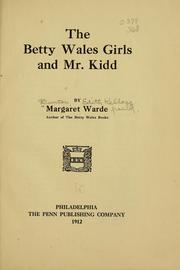 Cover of: The Betty Wales girls and Mr. Kidd