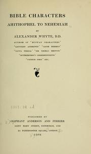Cover of: Bible characters, Ahithophel to Nehemiah