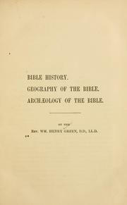 Cover of: Bible history: geography of the Bible : archaeology of the Bible.