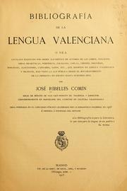 Cover of: Bibliografía de la lengua valenciana by José Ribelles Comín