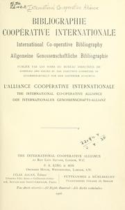 Cover of: Bibliographie coopérative internationale ...