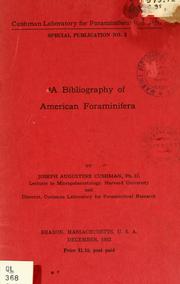 Cover of: A bibliography of American Foraminifera