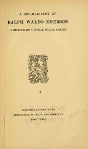 Cover of: bibliography of Ralph Waldo Emerson