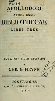 Cover of: Bibliothecae libri tres