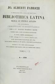 Cover of: Bibliotheca latina mediae et infimae aetatis
