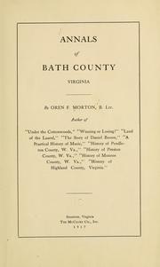 Cover of: Annals of Bath County