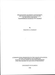 Bioacoustics, maternal investment, and developmental strategies in the mole crickets, Scapteriscus acletus and vicinus