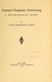 Cover of: Samuel Chapman Armstrong by Edith Armstrong Talbot