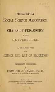 Cover of: Chairs of pedagogies in our universities