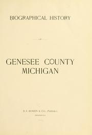 Cover of: Biographical history of Genesee County.