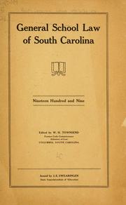 Cover of: General school law of South Carolina by South Carolina.