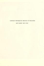Cover of: Carthage Preparative Meeting of ministers and elders, 1867-1902. by 