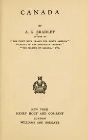 Cover of: Canada by A. G. Bradley