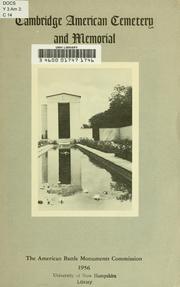 Cover of: Cambridge American Cemetery and memorial.