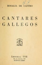 Cover of: Cantares gallegos