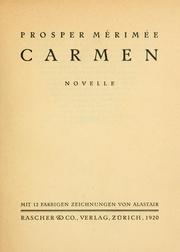 Cover of: Carmen: novelle.  Mit 12 farbigen Zeichnungen von Alastair.