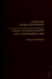 Cover of: California judges benchbook.