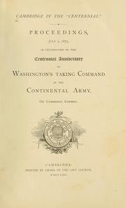 Cover of: Cambridge in the "centennial" by 