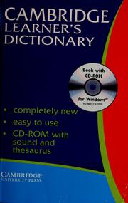 Cover of: Cambridge learner's dictionary. by 