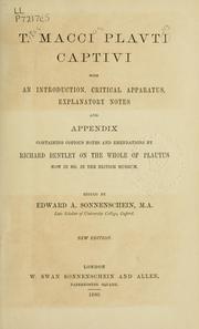 Cover of: Captivi by Titus Maccius Plautus