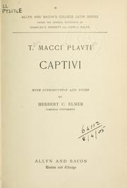 Cover of: Captivi by Titus Maccius Plautus