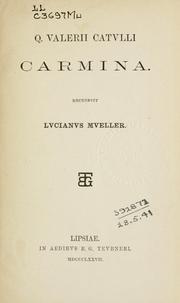 Cover of: Carmina by Gaius Valerius Catullus