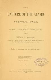 Cover of: The capture of the Alamo. | Hiram H. McLane