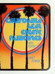 Cover of: California real estate principles