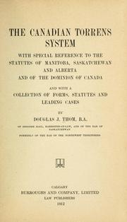 Canadian Torrens system by Thom, Douglas J.