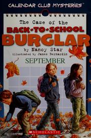 Cover of: The case of the back-to-school burglar