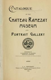 Cover of: Catalogue of the Château Ramezay museum and portrait gallery