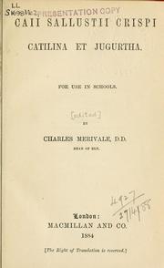 Cover of: Catilina et Jugurtha: for use in schools