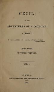 Cover of: Cecil, or, The adventures of a coxcomb: a novel ...