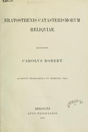 Cover of: Catasterismorvm reliqviae by Eratosthenes